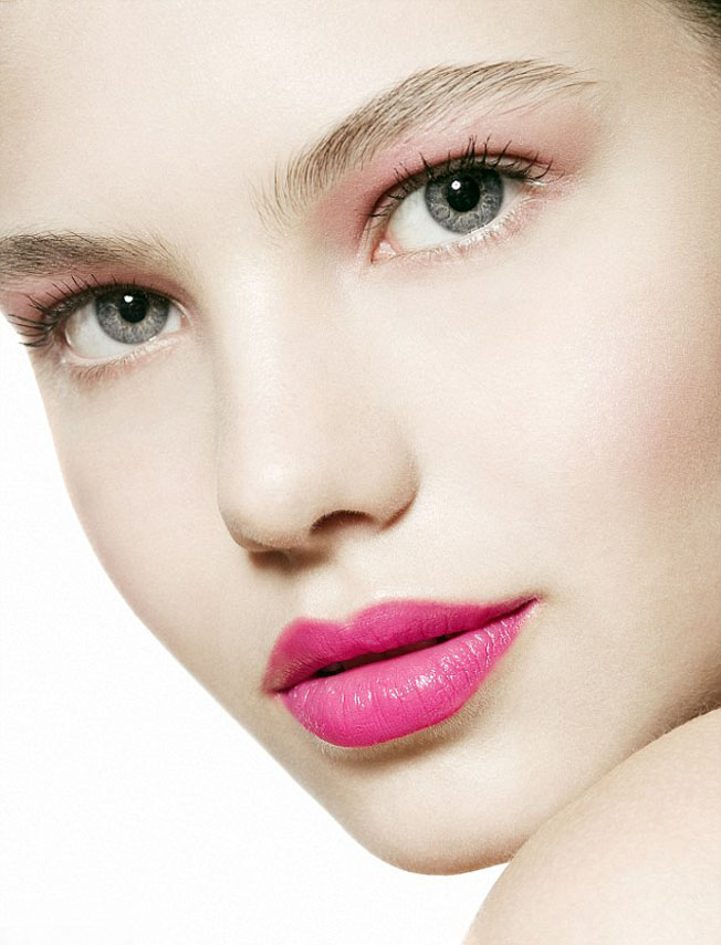 pink makeup lips rose